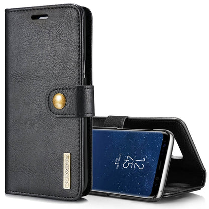DG.MING for Galaxy S8+ / G955 Crazy Horse Texture Horizontal Flip Detachable Magnetic Protective Case with Holder & Card Slots & Wallet(Black) - Galaxy Phone Cases by DG.MING | Online Shopping UK | buy2fix