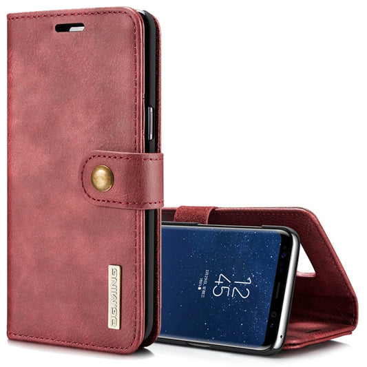 DG.MING for Galaxy S8+ / G955 Crazy Horse Texture Horizontal Flip Detachable Magnetic Protective Case with Holder & Card Slots & Wallet(Red) - Galaxy Phone Cases by DG.MING | Online Shopping UK | buy2fix