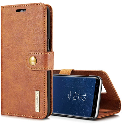 DG.MING for Galaxy S8+ / G955 Crazy Horse Texture Horizontal Flip Detachable Magnetic Protective Case with Holder & Card Slots & Wallet(Brown) - Galaxy Phone Cases by DG.MING | Online Shopping UK | buy2fix