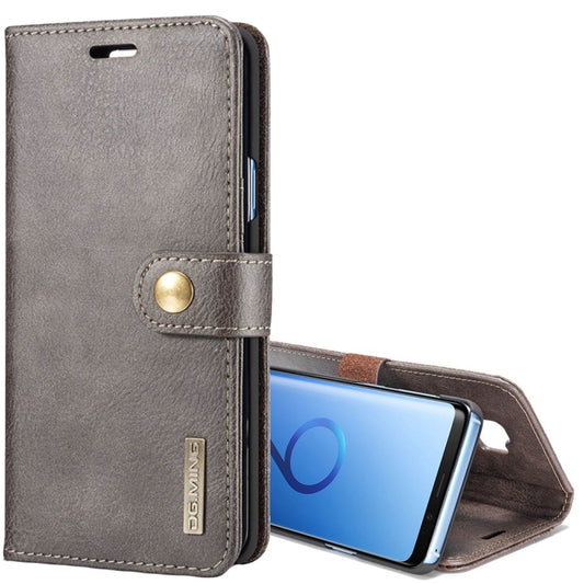DG.MING for Galaxy S9+ Crazy Horse Texture Horizontal Flip Detachable Magnetic Protective Case with Holder & Card Slots & Wallet(Grey) - Galaxy Phone Cases by DG.MING | Online Shopping UK | buy2fix