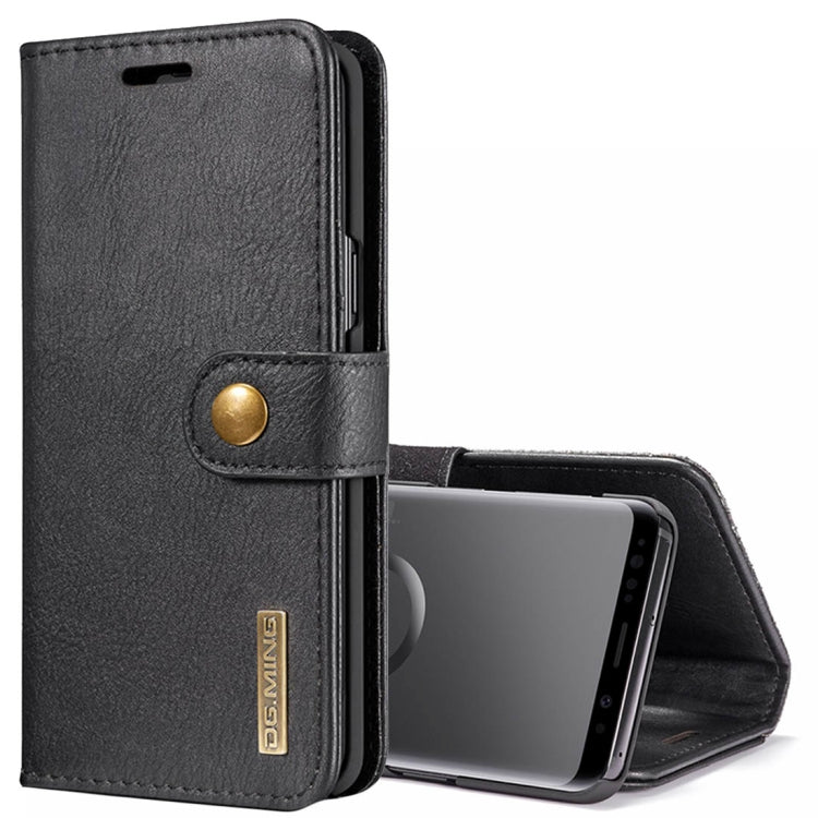 DG.MING for Galaxy S9 Crazy Horse Texture Horizontal Flip Detachable Magnetic Protective Case with Holder & Card Slots & Wallet(Black) - Galaxy Phone Cases by DG.MING | Online Shopping UK | buy2fix