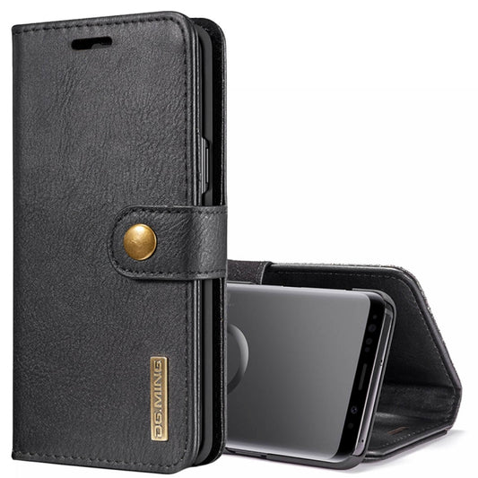 DG.MING for Galaxy S9 Crazy Horse Texture Horizontal Flip Detachable Magnetic Protective Case with Holder & Card Slots & Wallet(Black) - Galaxy Phone Cases by DG.MING | Online Shopping UK | buy2fix