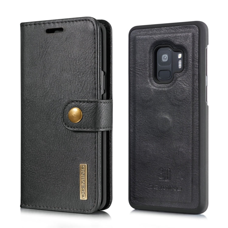 DG.MING for Galaxy S9 Crazy Horse Texture Horizontal Flip Detachable Magnetic Protective Case with Holder & Card Slots & Wallet(Black) - Galaxy Phone Cases by DG.MING | Online Shopping UK | buy2fix
