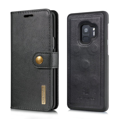 DG.MING for Galaxy S9 Crazy Horse Texture Horizontal Flip Detachable Magnetic Protective Case with Holder & Card Slots & Wallet(Black) - Galaxy Phone Cases by DG.MING | Online Shopping UK | buy2fix