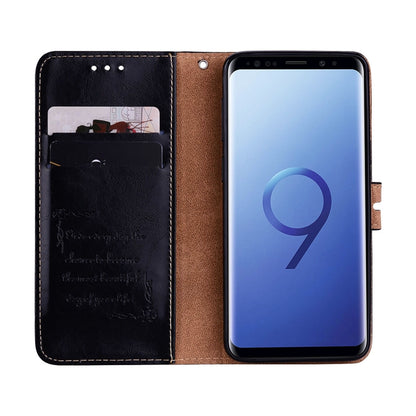 For Galaxy S9 Oil Wax Texture Horizontal Flip Leather Case with Holder & Card Slots & Wallet(Black) by buy2fix