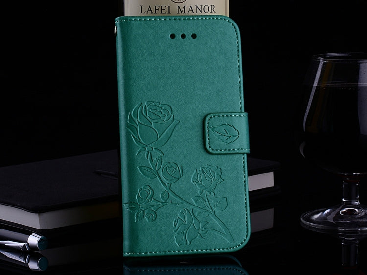 Rose Embossed Horizontal Flip Environmental PU Leather Case with Holder & Card Slots & Wallet for Galaxy S9+(Green) by buy2fix