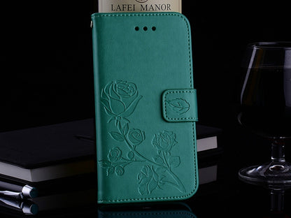 Rose Embossed Horizontal Flip Environmental PU Leather Case with Holder & Card Slots & Wallet for Galaxy S9+(Green) by buy2fix