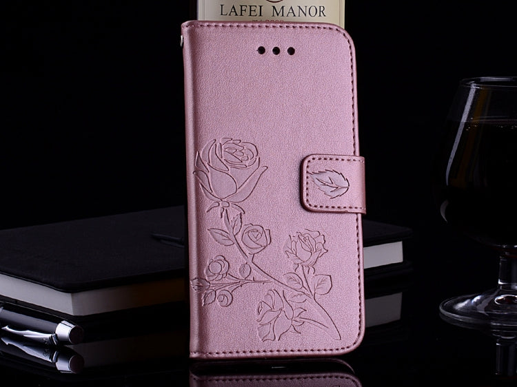 Rose Embossed Horizontal Flip Environmental PU Leather Case with Holder & Card Slots & Wallet for Galaxy S9+(Rose Gold) by buy2fix