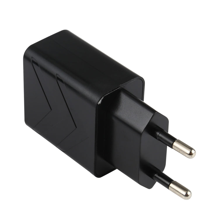 LZ-715 18W QC3.0 USB Single Port Fast Travel Charger, EU Plug(Black) - USB Charger by buy2fix | Online Shopping UK | buy2fix