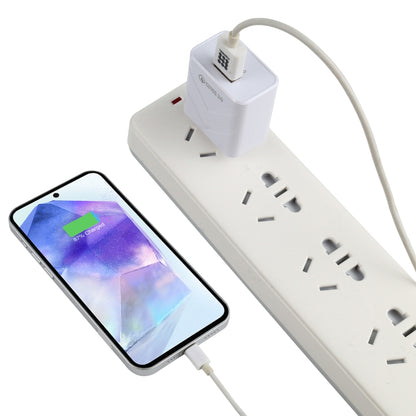 LZ-715 18W QC3.0 USB Single Port Fast Travel Charger, US Plug(White) - USB Charger by buy2fix | Online Shopping UK | buy2fix