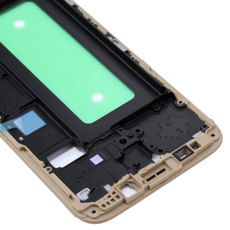 For Galaxy J730  Front Housing LCD Frame Bezel Plate(Gold) - Frame Bezel Plate by buy2fix | Online Shopping UK | buy2fix