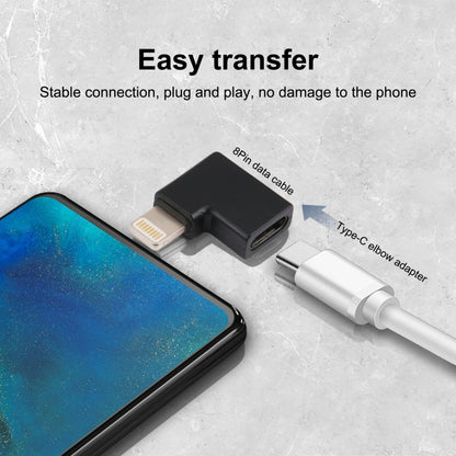 8 Pin Male to USB-C / Type-C Female Elbow Charging Adapter by buy2fix