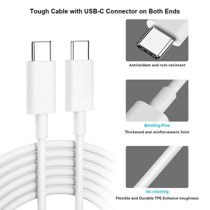 2m 2A USB-C / Type-C 3.1 Male to USB-C / Type-C 3.1 Male Adapter Cable(White) by buy2fix