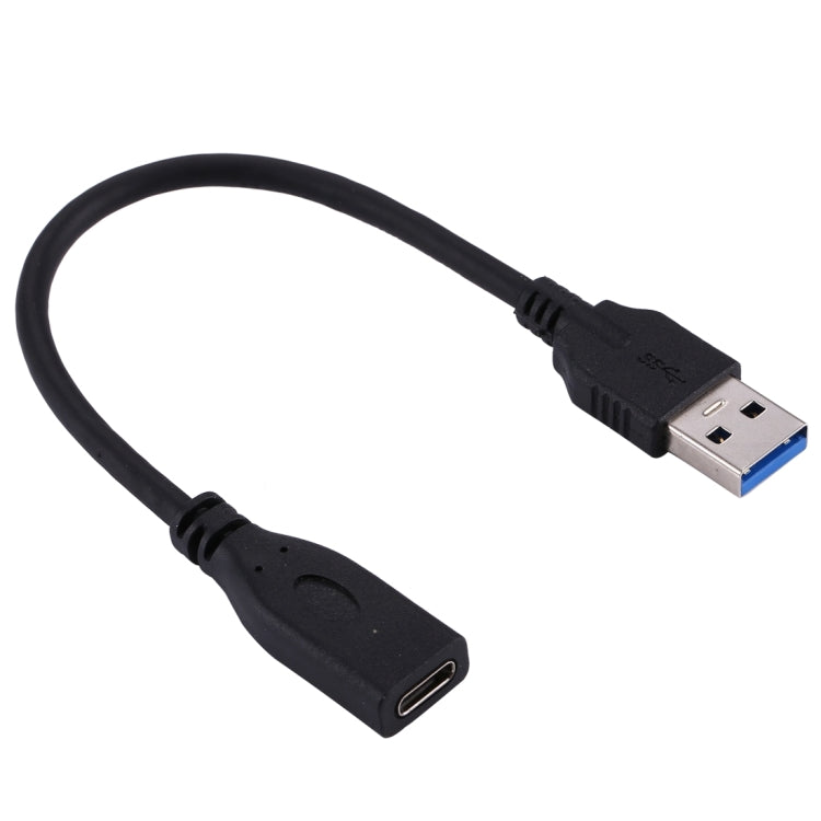 USB 3.0 Male to USB-C / Type-C 3.1 Female Adapter Cable, Cable Length: About 20cm(Black) by buy2fix