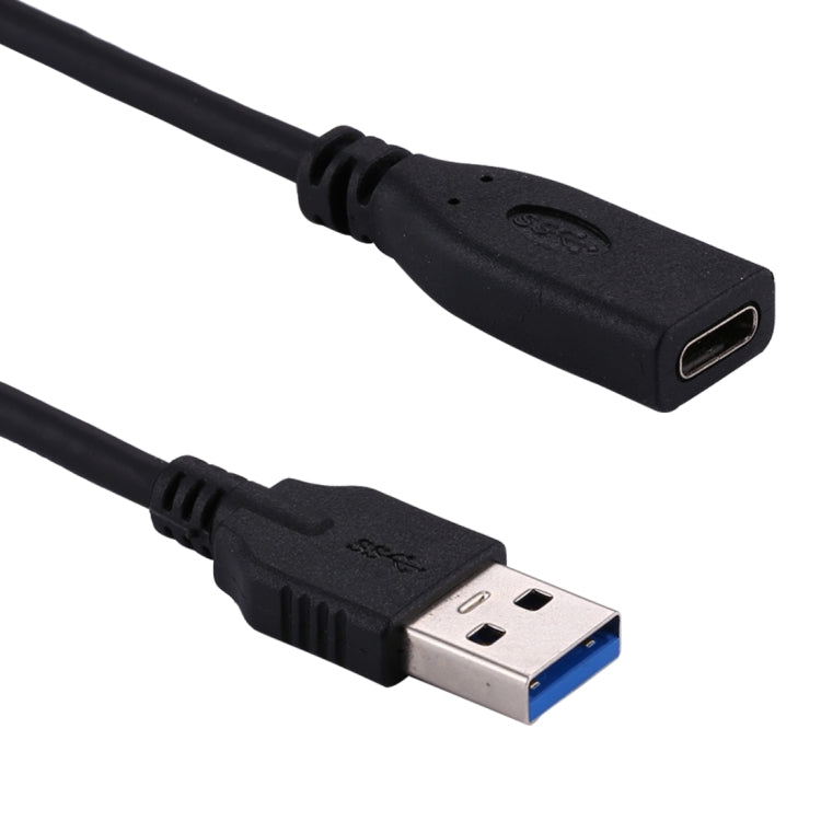 USB 3.0 Male to USB-C / Type-C 3.1 Female Adapter Cable, Cable Length: About 20cm(Black) by buy2fix