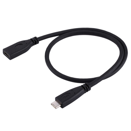 50cm USB-C / Type-C 3.1 Male to USB-C / Type-C Female Connector Adapter Cable(Black) by buy2fix