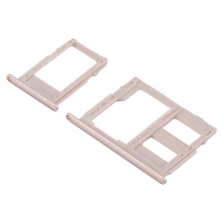 For Galaxy J3 (2017) Single SIM / J330 & J5 (2017) Single SIM / J530 & J7 (2017) Single SIM / J730 SIM Card Tray + Micro SD Card Tray (Gold) - Card Tray by buy2fix | Online Shopping UK | buy2fix