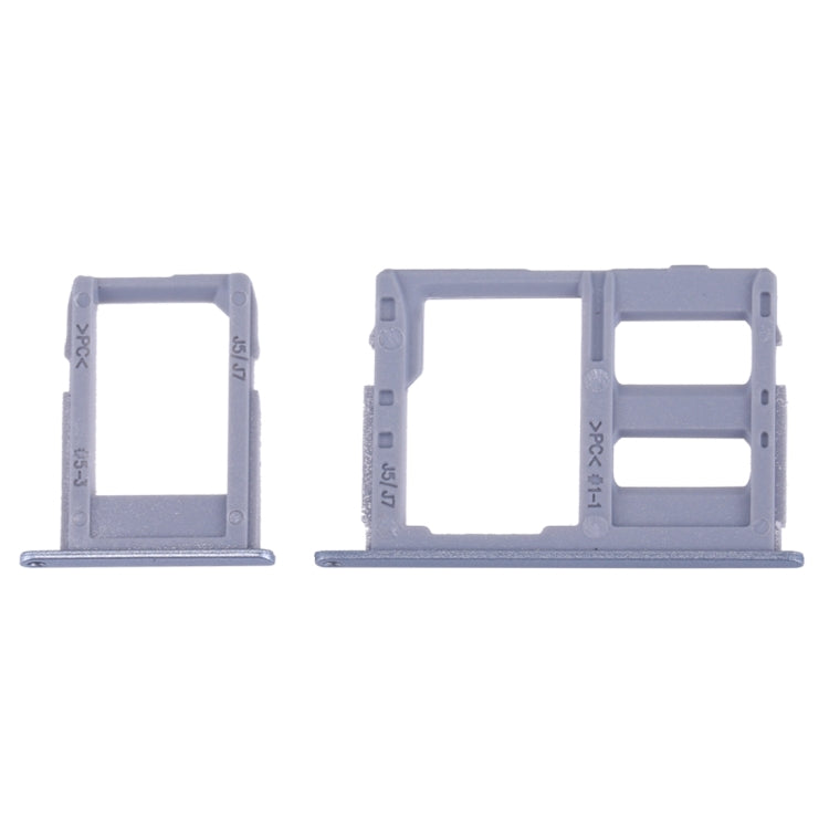 For Galaxy J3 (2017) Single SIM / J330 & J5 (2017) Single SIM / J530 & J7 (2017) Single SIM / J730 SIM Card Tray + Micro SD Card Tray (Blue) - Card Tray by buy2fix | Online Shopping UK | buy2fix