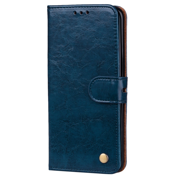 For Galaxy S8 Business Style Oil Wax Texture Horizontal Flip Leather Case with Holder & Card Slots & Wallet(Blue) by buy2fix