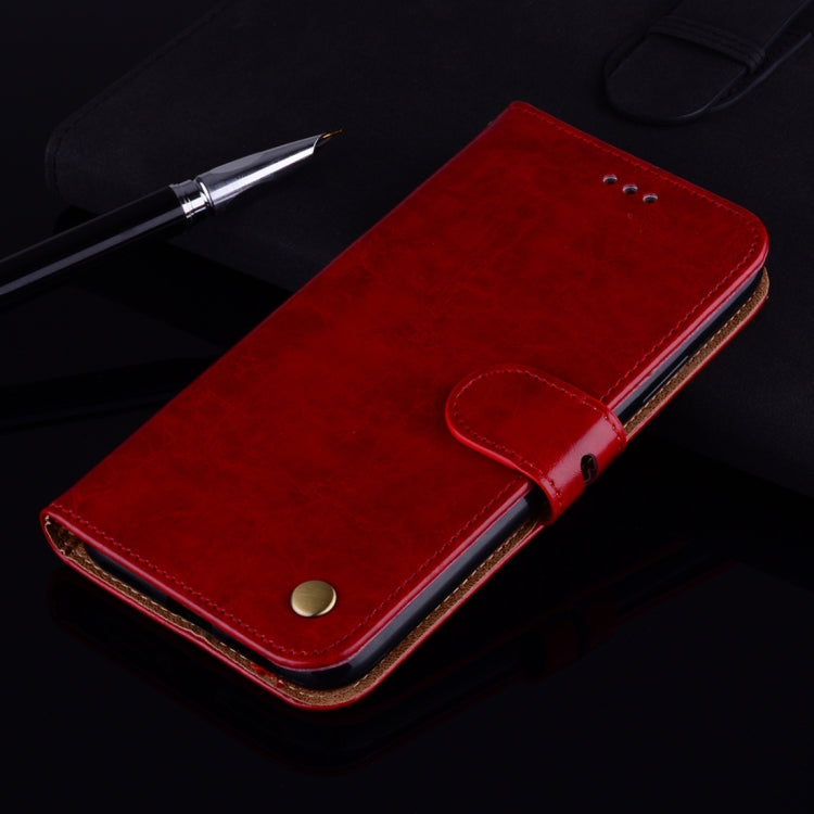 For Galaxy S8 Business Style Oil Wax Texture Horizontal Flip Leather Case with Holder & Card Slots & Wallet(Red) by buy2fix
