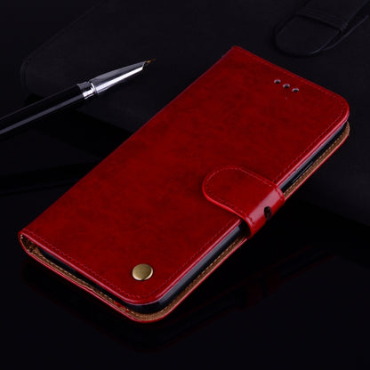 For Galaxy S8 Business Style Oil Wax Texture Horizontal Flip Leather Case with Holder & Card Slots & Wallet(Red) by buy2fix
