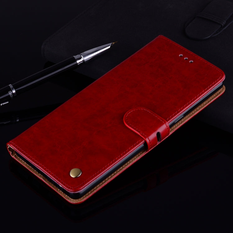 For Samsung Galaxy Note 8 Business Style Oil Wax Texture Horizontal Flip Leather Case with Holder & Card Slots & Wallet(Red) by buy2fix