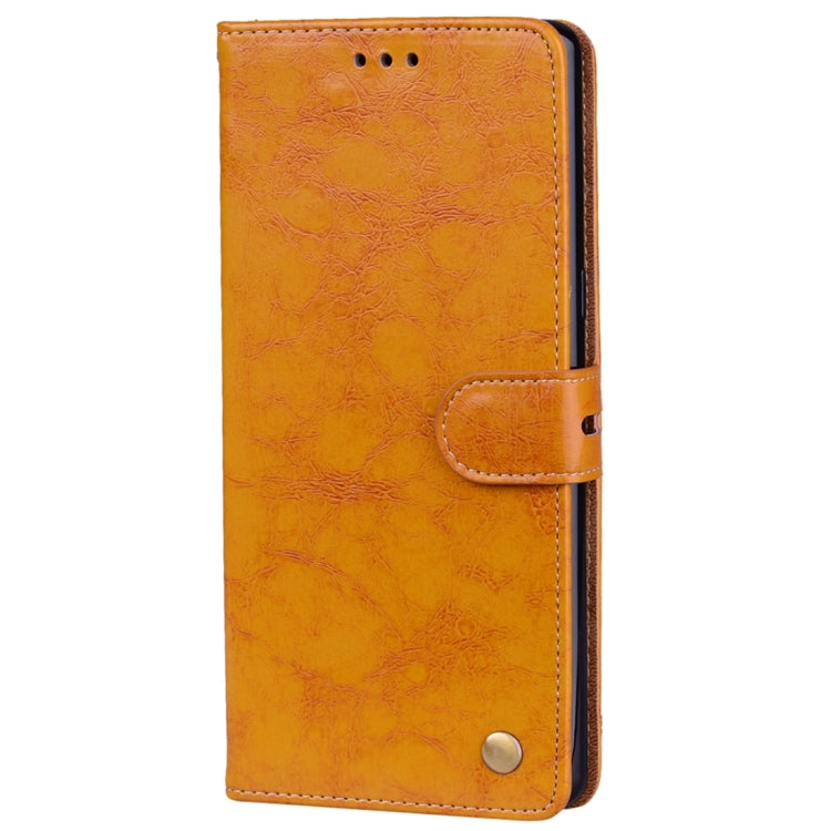 For Samsung Galaxy Note 8 Business Style Oil Wax Texture Horizontal Flip Leather Case with Holder & Card Slots & Wallet(Yellow) by buy2fix