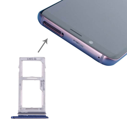 For Galaxy S9+ / S9 SIM & SIM / Micro SD Card Tray(Blue) - Card Tray by buy2fix | Online Shopping UK | buy2fix