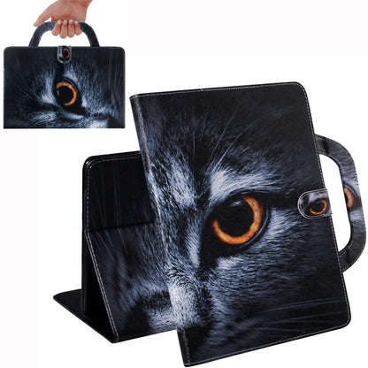 Half-Faced Cat Pattern Horizontal Flip Leather Case for Galaxy Tab A 8 (2019) / P200 / P205, with Holder & Card Slot & Wallet by buy2fix