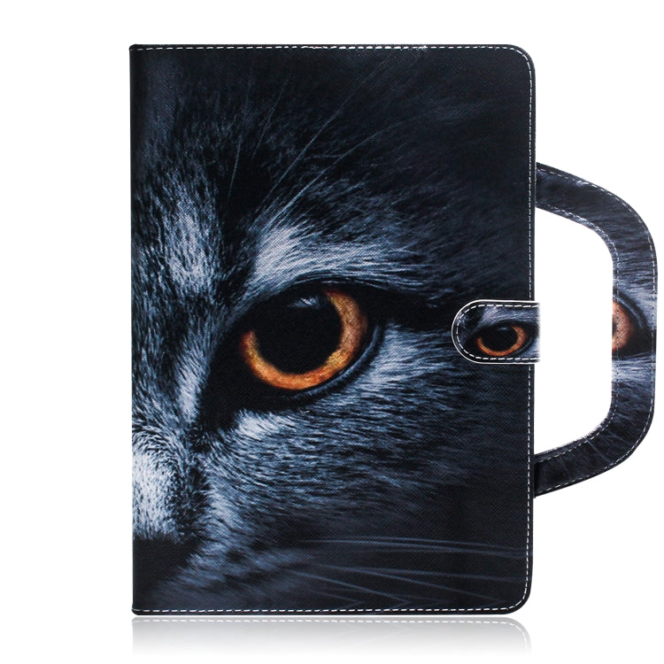 Half-Faced Cat Pattern Horizontal Flip Leather Case for Galaxy Tab A 8 (2019) / P200 / P205, with Holder & Card Slot & Wallet by buy2fix