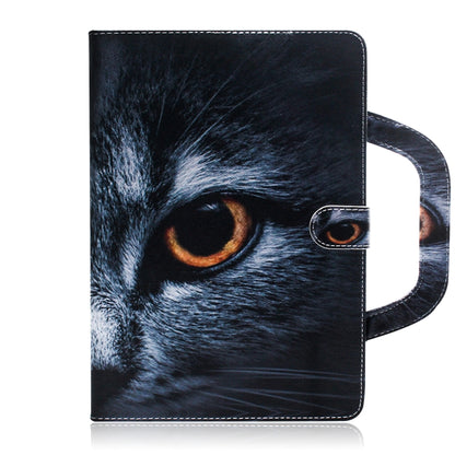 Half-Faced Cat Pattern Horizontal Flip Leather Case for Galaxy Tab A 8 (2019) / P200 / P205, with Holder & Card Slot & Wallet by buy2fix