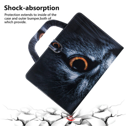 Half-Faced Cat Pattern Horizontal Flip Leather Case for Galaxy Tab A 8 (2019) / P200 / P205, with Holder & Card Slot & Wallet by buy2fix