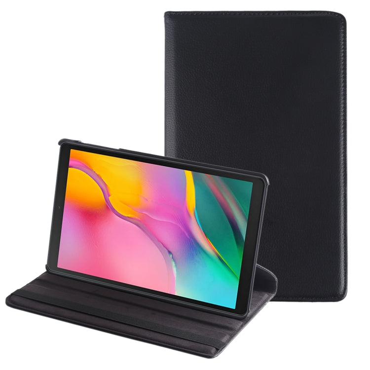 Litchi Texture Horizontal Flip 360 Degrees Rotation Leather Case for Galaxy Tab A 10.1 (2019) T510 / T515, with Holder (Black) by buy2fix