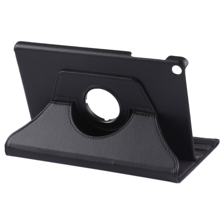 Litchi Texture Horizontal Flip 360 Degrees Rotation Leather Case for Galaxy Tab A 10.1 (2019) T510 / T515, with Holder (Black) by buy2fix