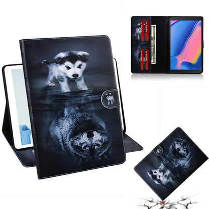 Wolf and Dog Pattern Horizontal Flip Leather Case for Galaxy Tab A 8 (2019) / P200 / P205, with Holder & Card Slot & Wallet by buy2fix