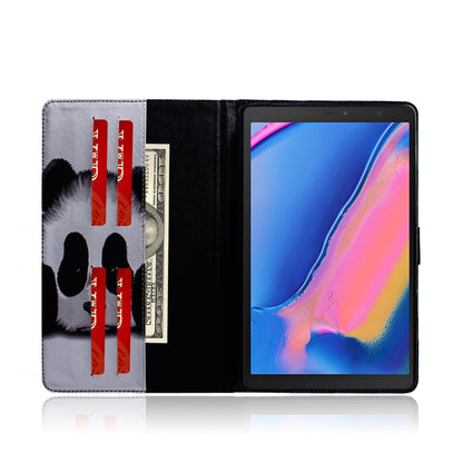 Panda Pattern Horizontal Flip Leather Case for Galaxy Tab A 8 (2019) / P200 / P205, with Holder & Card Slot & Wallet by buy2fix