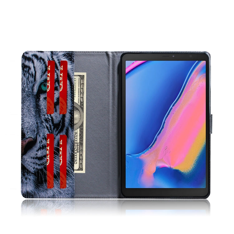 Tiger Pattern Horizontal Flip Leather Case for Galaxy Tab A 8 (2019) / P200 / P205, with Holder & Card Slot & Wallet by buy2fix