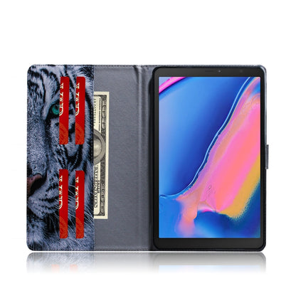 Tiger Pattern Horizontal Flip Leather Case for Galaxy Tab A 8 (2019) / P200 / P205, with Holder & Card Slot & Wallet by buy2fix