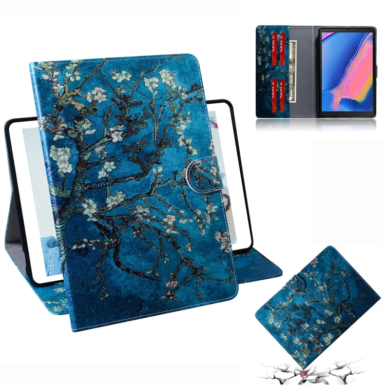 Apricot Blossom Pattern Horizontal Flip Leather Case for Galaxy Tab A 8 (2019) / P200 / P205, with Holder & Card Slot & Wallet by buy2fix