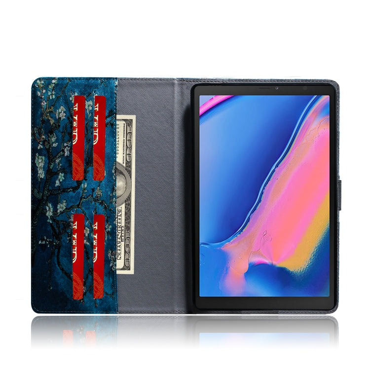 Apricot Blossom Pattern Horizontal Flip Leather Case for Galaxy Tab A 8 (2019) / P200 / P205, with Holder & Card Slot & Wallet by buy2fix
