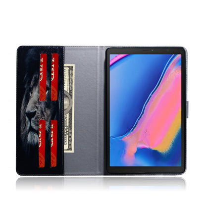Lion Pattern Horizontal Flip Leather Case for Galaxy Tab A 8 (2019) / P200 / P205, with Holder & Card Slot & Wallet by buy2fix