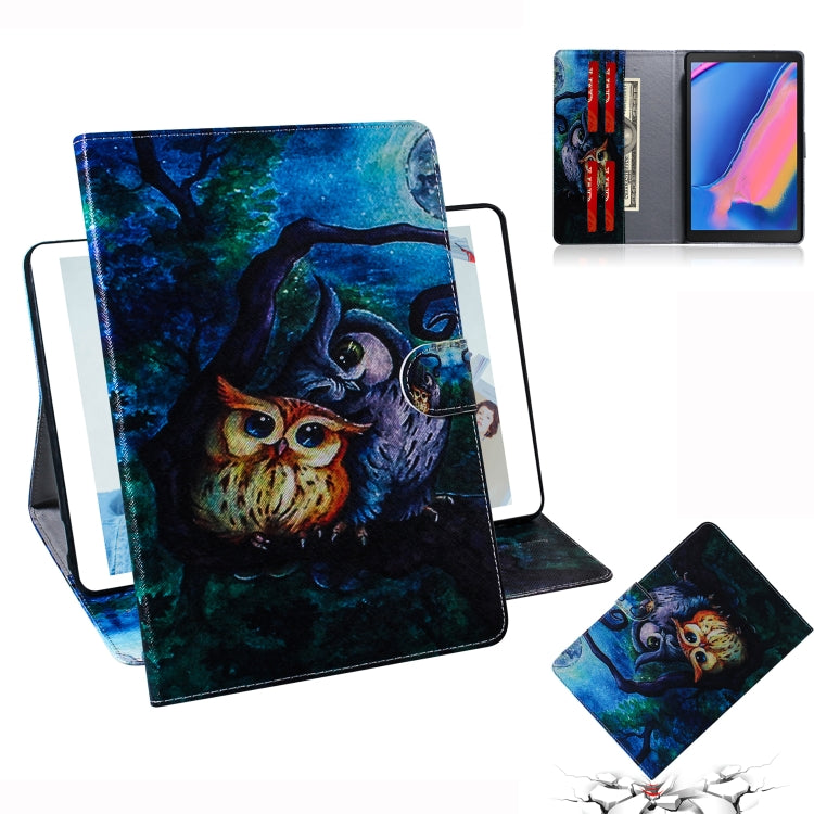 Oil Owl Pattern Horizontal Flip Leather Case for Galaxy Tab A 8 (2019) / P200 / P205, with Holder & Card Slot & Wallet by buy2fix