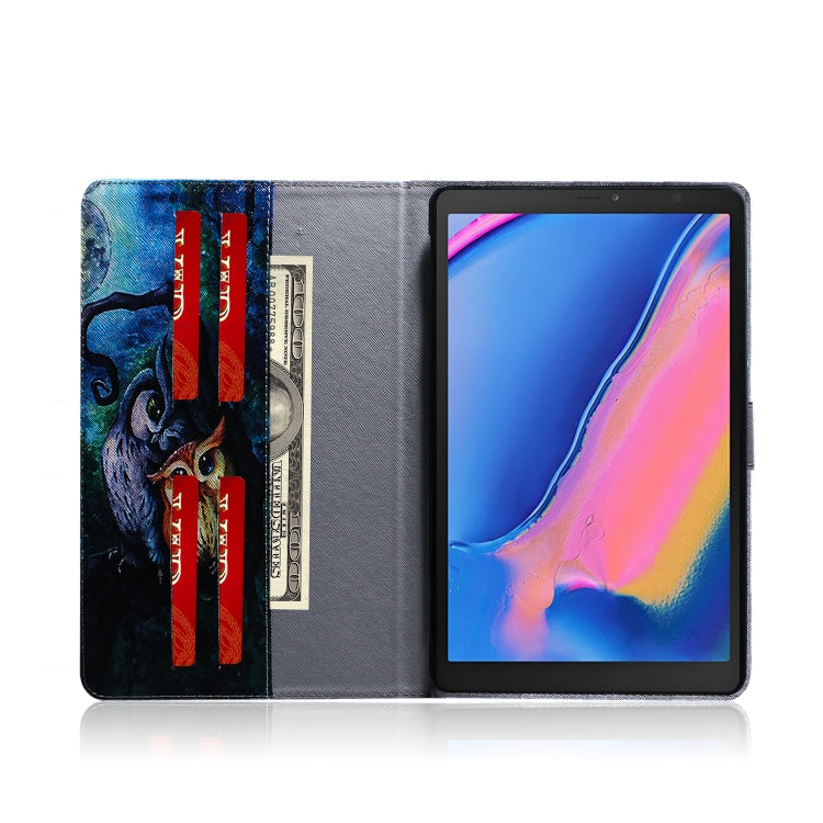 Oil Owl Pattern Horizontal Flip Leather Case for Galaxy Tab A 8 (2019) / P200 / P205, with Holder & Card Slot & Wallet by buy2fix