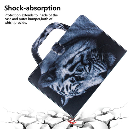 White Tiger Pattern Horizontal Flip Leather Case for Galaxy Tab A 8 (2019) / P200 / P205, with Holder & Card Slot & Wallet by buy2fix