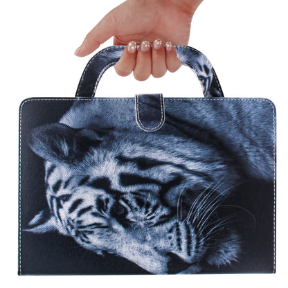 White Tiger Pattern Horizontal Flip Leather Case for Galaxy Tab A 8 (2019) / P200 / P205, with Holder & Card Slot & Wallet by buy2fix