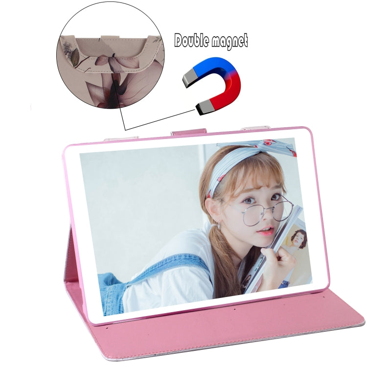 Magnolia Pattern Horizontal Flip Leather Case for Galaxy Tab A 8 (2019) / P200 / P205, with Holder & Card Slot & Wallet by buy2fix