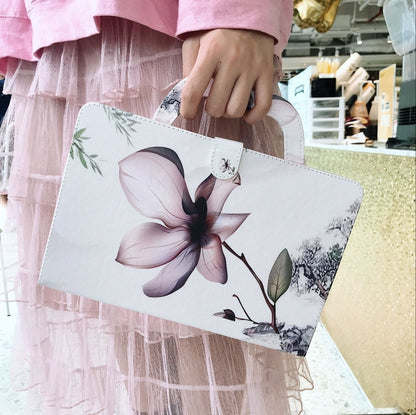 Magnolia Pattern Horizontal Flip Leather Case for Galaxy Tab A 8 (2019) / P200 / P205, with Holder & Card Slot & Wallet by buy2fix