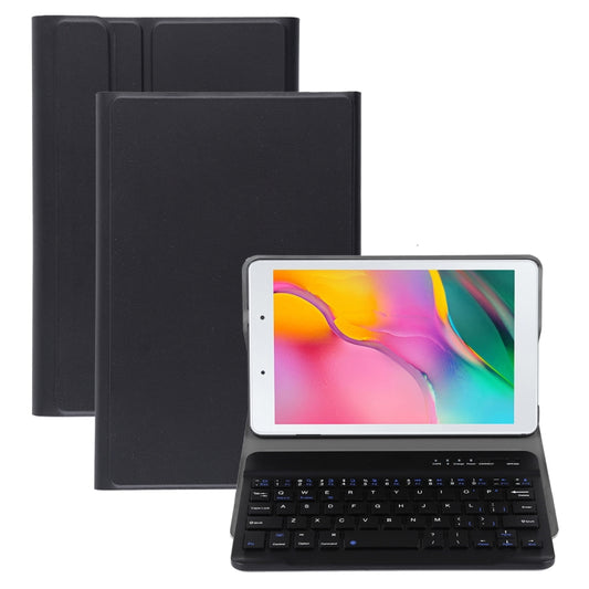 Ultra-thin Detachable Magnetic Bluetooth Keyboard Leather Tablet Case for Galaxy Tab A 8.0 2019 P200 / P205, with Holder(Black) - For Samsung by buy2fix | Online Shopping UK | buy2fix