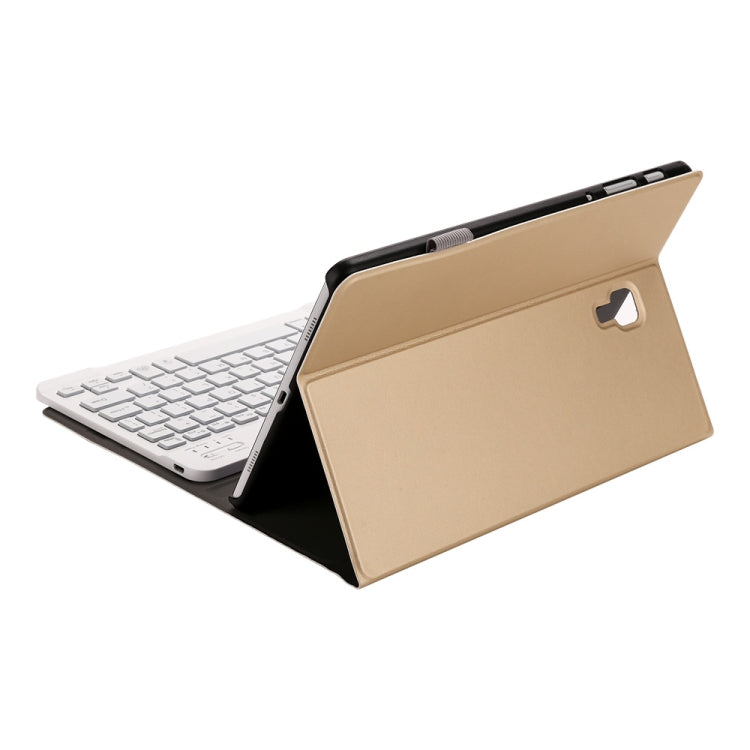 ST590S Bluetooth 3.0 Fine Wool Texture PU Leather ABS Detachable Seven-color Backlight Bluetooth Keyboard Leather Tablet Case for Samsung Galaxy Tab A 10.5 inch T590 / T595, with Pen Slot & Holder (Gold) - For Samsung by buy2fix | Online Shopping UK | buy2fix