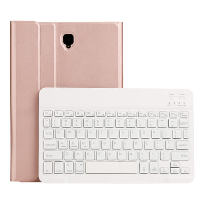 ST830S Bluetooth 3.0 Fine Wool Texture PU Leather ABS Detachable Seven-color Backlight Bluetooth Keyboard Leather Tablet Case for Samsung Galaxy Tab S4 10.5 inch T830 / T835, with Pen Slot & Holder (Rose Gold) - For Samsung by buy2fix | Online Shopping UK | buy2fix
